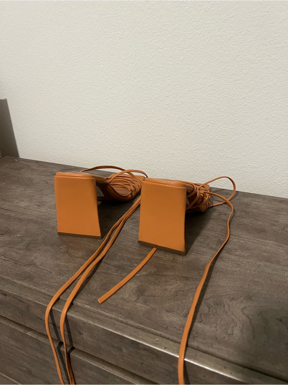 ASOS Tan Strappy Block Heel Sandals - Picture 5 of 5
